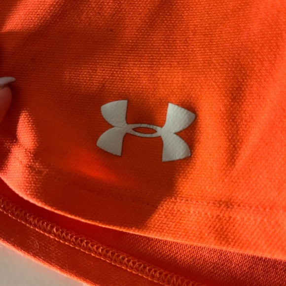 Women’s orange Under Armour running shorts - Picture 2 of 4